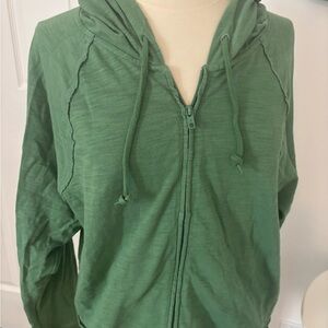 PINK Victoria's Secret Forest Green Zip-Up Hoodie